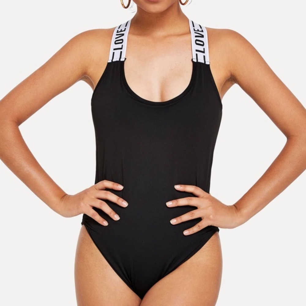 ‼️CLEARANCE Item‼️| LOVE Cross-Back Bodysuit